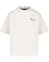 Moncler - Logo-Print Patch-Detail T-Shirt - Lyst
