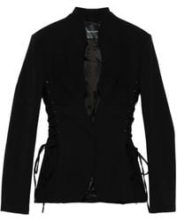 Mugler - Skulpturale Jacke mit Schnürung - Lyst