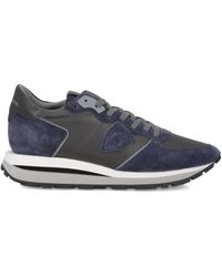 Philippe Model - Tropez Haute Sneakers Met Suède Vlakken - Lyst