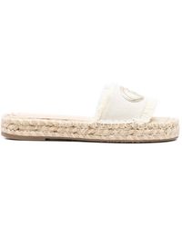 Liu Jo - Paros Logo-Plaque Frayed Espadrilles - Lyst