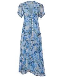 RIXO London - Novara Kleid Mit Blumenprint - Lyst