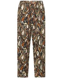 Pierre Louis Mascia - Beatex Swirling-Pattern Wool Trousers - Lyst