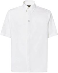 Fendi - Short-Sleeve Logo-Plaque Shirt - Lyst