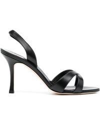 Manolo Blahnik - Sandali Con Cinturino Posteriore 90Mm - Lyst