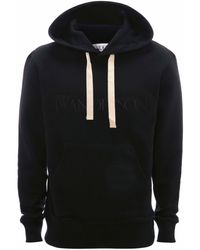 JW Anderson - Embroidered-logo Drawstring Hoodie - Lyst