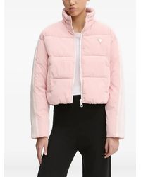 Guess - Logo Patch Puffer Jacket - Lyst