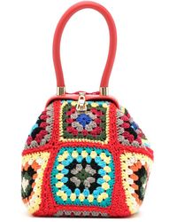 La Milanesa - Patchwork Tricot-knit Mini Bag - Lyst