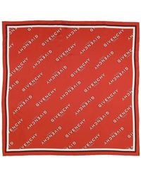 Givenchy - Logo-Lettering Silk Scarf - Lyst