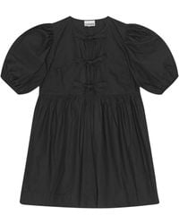 Ganni - Organic Cotton Mini Dress - Lyst