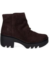 Fly London - Ruched Suede Ankle Boots - Lyst
