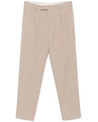ZEGNA - Cotton And Wool Trousers - Lyst