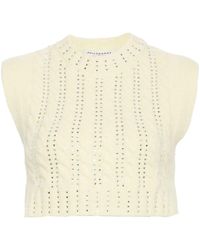Philosophy Di Lorenzo Serafini - Crystal-embellished Knitted Top - Lyst