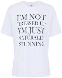Elisabetta Franchi - Lightweight Jersey T-Shirt With Print - Lyst