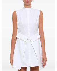McQueen - Folded Flap Detail Shirt Short Dress - Lyst