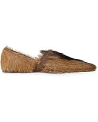 Lemaire - Long-Hair Goat Leather Loafers - Lyst