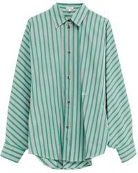 Loewe - Striped Embroidered-Anagram Shirt - Lyst