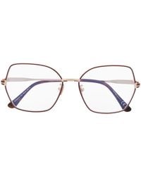 Tom Ford - Side Logo-Plaque Detail Glasses - Lyst