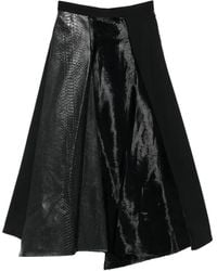 Junya Watanabe - Gonna Con Effetto Pelle Di Serpente - Lyst