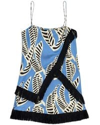 Alexis - Print Fringe Mini Dress - Lyst