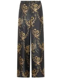 Pierre Louis Mascia - Aloe Floral-Print Silk Palazzo Pants - Lyst