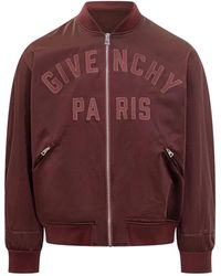 Givenchy - Couture Seam Embroidered Logo Bomber Jacket - Lyst