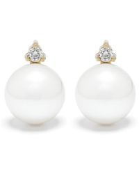 Mizuki - 14kt Yellow Gold Sea Of Beauty Essentials Pearl And Diamond Earrings - Lyst