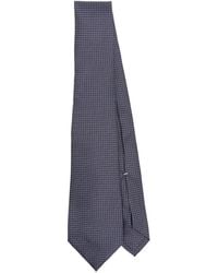 Canali - Zijden Stropdas Met Geometrisch Patroon - Lyst