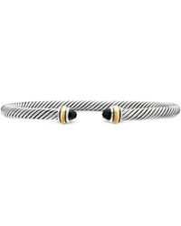 David Yurman - 18Kt And Sterling Classic Cable Bracelet (4Mm) - Lyst
