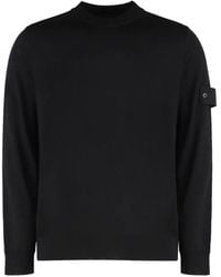 Stone Island - Logo-Patch Virgin Wool Sweater - Lyst