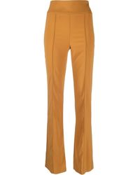 Patrizia Pepe - High-waisted Crepe-texture Trousers - Lyst