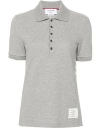 Thom Browne - Polo Rayé À Patch Logo - Lyst