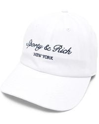 Sporty & Rich - Logo-Embroidered Baseball Cap - Lyst