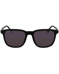 Lacoste - Logo-Plaque Square-Frame Sunglasses - Lyst