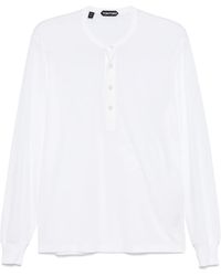 Tom Ford - Long-Sleeve Henley T-Shirt - Lyst