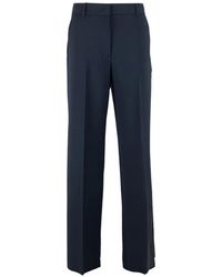 Max Mara - Pressed-Crease Wide-Leg Trousers - Lyst