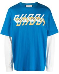 Gucci - T-shirt en coton à logo imprimé - Lyst