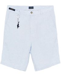 Paul & Shark - Linnen Shorts Met Ketting - Lyst