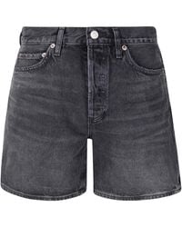 Agolde - High Waist Denim Shorts - Lyst