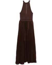 Twinset - Crochet Pleated Maxi Dress - Lyst