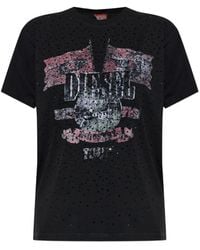 DIESEL - T-Marly Embellished Graphic-Print T-Shirt - Lyst