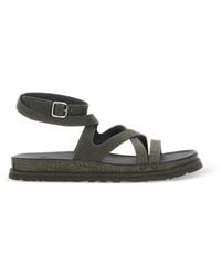 UGG - Goldengaze Croc-Effect Multi-Strap Sandals - Lyst