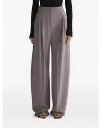 Mugler - High-Waisted Wide-Leg Trousers - Lyst