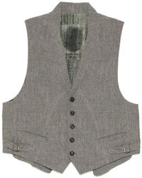 Ziggy Chen - Checked Waistcoat - Lyst