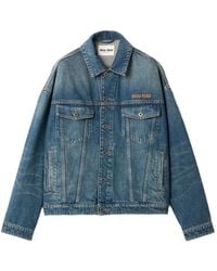 Miu Miu - Denim Blouson Jacket - Lyst