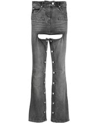 Courreges - Bootcut-Jeans mit Nieten - Lyst
