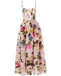 Carolina Herrera - Floral-Print Maxi Dress - Lyst