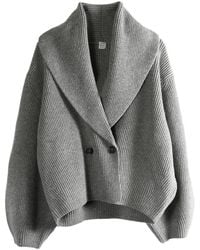TOTEME - Double-breasted Shawl-lapel Cardigan - Lyst