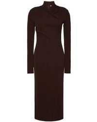 Max Mara - Estremo Draped Long-Sleeve Dress - Lyst