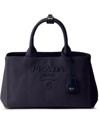 Prada - Jardinière Large Cotton Canvas Handbag - Lyst