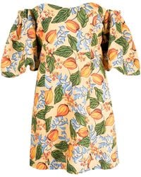 RHODE - Dali Floral-Print Off-Shoulder Minidress - Lyst